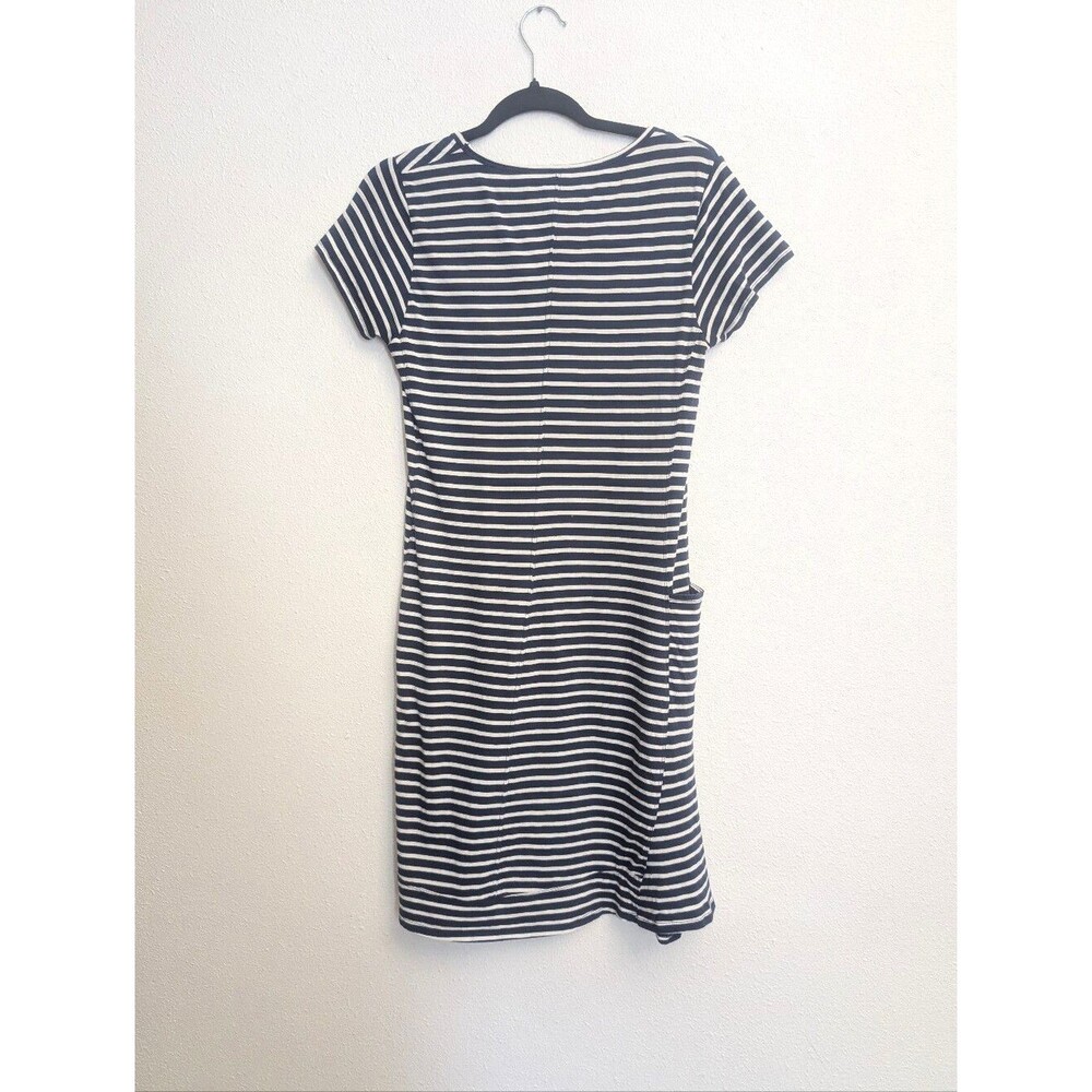 Toad & Co Marley Short Sleeve Dress Navy White Stripe Size Small - Picture 3 of 7